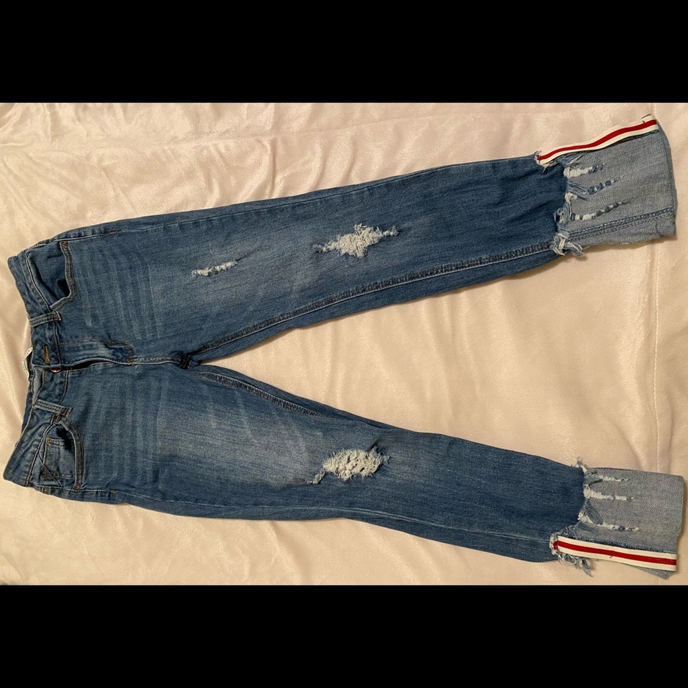 Encore Skinny Mid Rise Blue Jeans - Picture 2 of 6